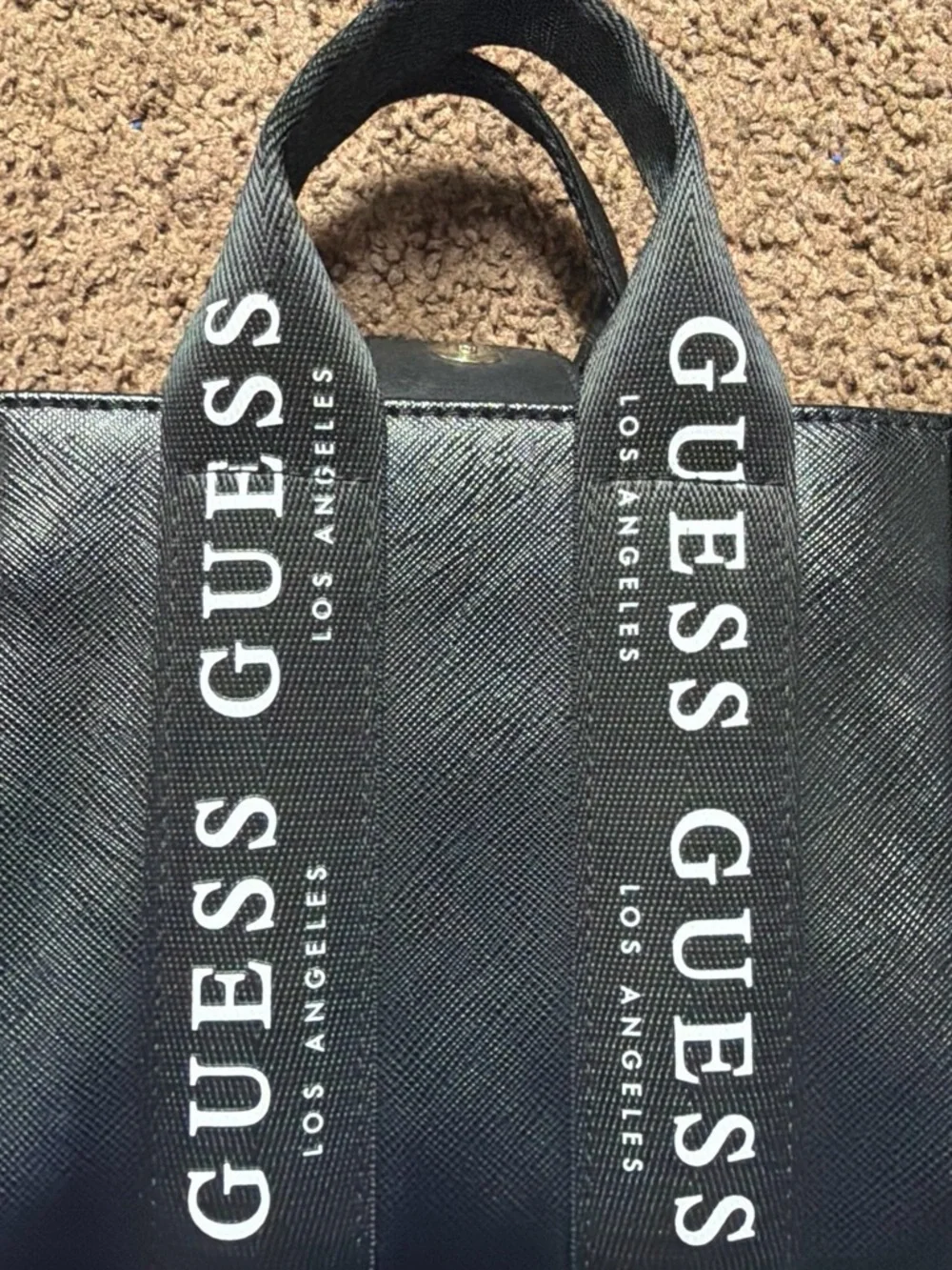 GUESS Black Logo Handle Tote